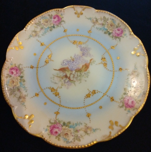 AK France Accents Antique Ak Limoges France 8 34 Hand Painted Gold Beading And Colorful